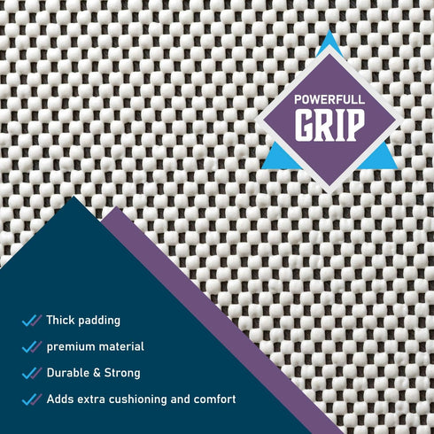 Rug Gripper Non-Slip Pad Underlay - Thick Padding for Hardwood Floors, Size 2 x 3, Prevents Sliding