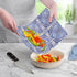 Cut N' Funnel Shades of Blue Designer Flexible Plastic Cutting Board Mat, 15" x 11.5", Made in the USA, Decorative, Flexible, Easy to Clean by Counterart