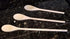 3 Piece Long Handle Wooden Mixing Spoon Set, 10", 12" and 14" Long (1 Set)