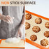 Silicone Baking Mat, Set of 2 Non-Stick Oven-Bake Cover Pads for Making Macaroons & Cookies, 16.5" x 11.7"