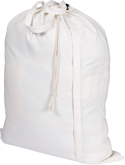 LFH Home Large Canvas Heavy Duty Cotton Laundry Bag, Stylish Drawstring Closure, 20x30 Inch