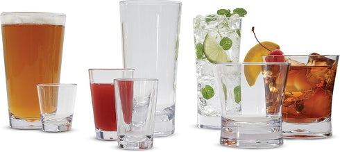 Carlisle FoodService Products Alibi Round Clear Glass, 1.8 Ounces, (Pack of 24) for Restaurants, Catering