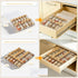4 Tier(8 Packs),Expandable 11" 22" Acrylic Spice Drawer Organizer from to Seasoning Organizer Tray for Kitchen - Clear