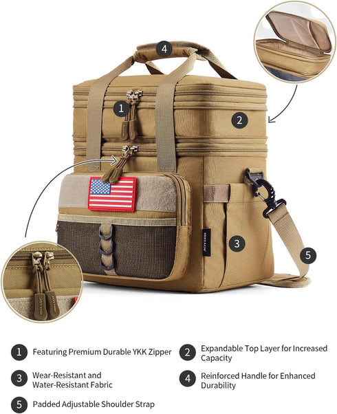 18 24 JOYHILL Lunch Box for Men, Lunch Box for Women, L Tactical Lunch Bag - Insulated, Leakproof, and Expandable