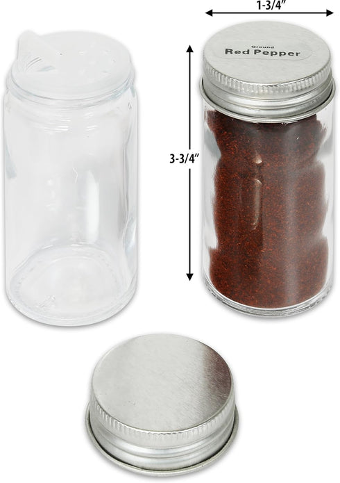 Simple Houseware Spice Jars Bottles with Label (Set of 12)