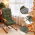 44x19x4 inch Rocking Chair Cushion - Plaid Corduroy Fabric, High-Density Sponge, Durable Comfort Non-Slip Bottom Tufted