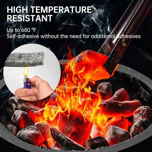 Linone 15 7/8" 1/8" High Temp Grill Gasket Replacement Compatible Fit L/XL Big Green Egg Ceramic Lid Top BBQ Smoker