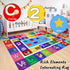 4' 2'7" ABC Kids Play Rug - Number Alphabet Shape Fruit Learning Educational Area Rug - Large Non-Slip Kids Room Play
