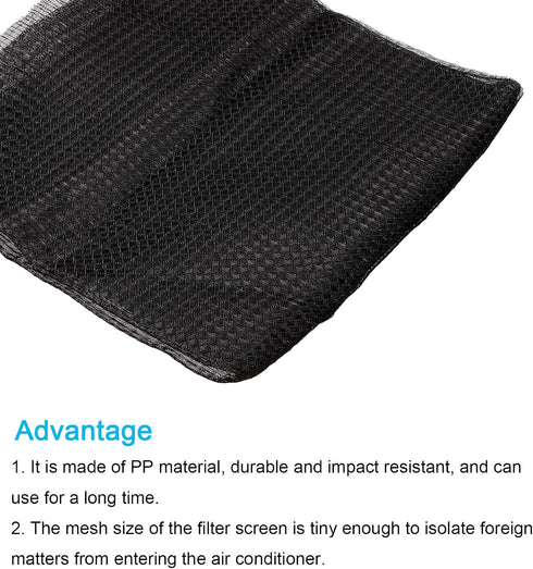 PATIKIL Air Conditioner Filter Material 47.2" x 23.6", Plastic Dustproof Filtering Mesh Screen Replacement, Black