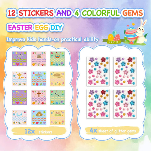 EIHFHIE 12 Pcs Resurrection Eggs with Matching Religious Easter Story Cards,Christian Empty Eggs for Easter Decorations