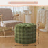 20" 16" LIFEREVO Faux Rabbit Fur Round Inflatable Pouf Ottoman, X Plush Fuzzy Waffle Bubble Floor Poufs Foot Rest