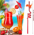 Patelai 24 Pieces Reusable Dinosaur Straws, Dino Silly Fun Twisty Crazy Straws for Kids Birthday Party Favors