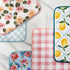 FRESHMINT Printed Dish Drying Mats for Kitchen Counter, 2 Pack Absorbent Reversible Drying Mats