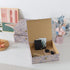 Soul & Lane Blue and White Floral Cardboard Decorative Storage Boxes with Gold Hardware - Set of 3, Aviary Garden for