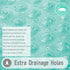 Yimobra Shower Stall Mat Non Slip, 21x21 Inch Soft Square Bath Mat with Suction Cups and Drain Holes