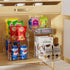 Delamu 2 Sets of 2-Tier Clear Under Sink Organizers, Multi-Purpose Stackable Bathroom Cabinet Storage