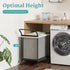 2 120L, Laundry Hamper with Wheels - Section Laundry Basket Removable Washable Bags, Height-Fitted Rolling Laundry Cart