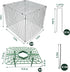 4 Sets 12x12Inch Upgraded Strawberry Supports with Wire Plant Protectors from Animal Sturdy Metal Wire Plant Cages Mesh