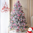 30 Geosar Pieces Artificial Christmas Berry Picks with Snowflake Glitter Holly Berry Stems for Christmas Tree Ornaments