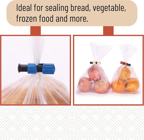 Mr. Pen Bag Clips: 8 Pack Squeeze and Lock Bread Clips for Food Storage, Plastic Bag Closure Clips for Bags