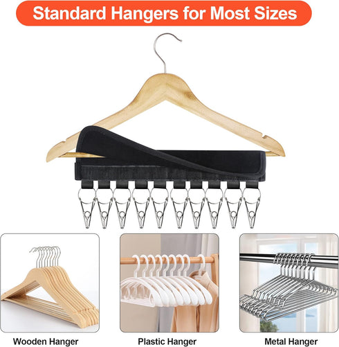 Hat Organizer Holder for Hanger & Room Closet, 1PC Black Hat Rack Storage Clips for Baseball Hats, Ball Caps, and