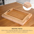Set 3 Prosumers Choice Wooden Tray - Light Brown Serving Trays with Handles - Nesting Design for Space Saving - Wooden