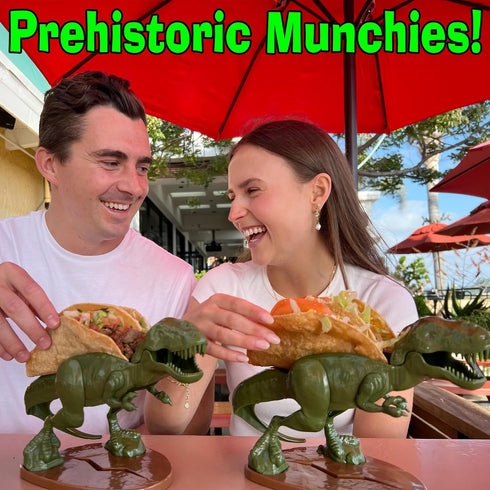 Funwares Original Tacosaurus Dinosaur Taco Holder, Fun Practical Gift, Holds 2 Tacos