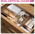 Criusia 26 Pack Large Clear Plastic Drawer Organizer Bins, Heavy Duty Acrylic Kitchen Storage