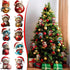 OFDNE Christmas Tree Decoration,10Pcs Christmas Tree Acrylic Pendant, Cute Cat with Light Xmas