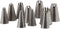Ateco 850 - 10 Piece Stainless Steel Pastry Tips Closed Star Tube Set, Sizes 0 - 9