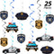 Sumind 25 Pcs Police Party Decorations - Birthday Party Hanging Swirls for Police Academy Graduation Gifts