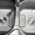 BuleVina 2.2 inch, Stainless Steel Sponge Holder for Kitchen Sink - Never Rust Hanging Saddle Double for Soap Kitchen