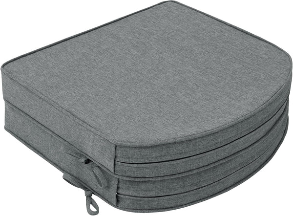 Fitfree Outdoor Chair Cushions, Fade-Resistant & Water-Resistant, D Shaped Patio Furniture Seat Chair