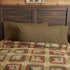 VHC Brands Tea Cabin Green Plaid King Pillow Case Set of 2, 21x40 Country Rustic Bedding Accessory