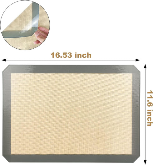 Macaron Silicone Baking Mat, Macaron Mat Almond muffin chocolate chip cookies 48 Capacity (grey) by MR.FOAM