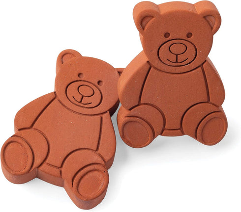 Fox Run Terracotta Brown Sugar Keeper and Saver, Bear, Set of 2