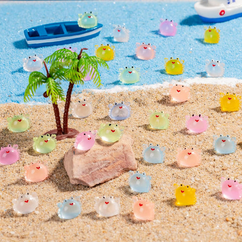 70 Pcs Mini Resin Crab Figurine Bulk Mini Crab Figurine Cake Decorations Cute Miniature Resin Sculpture Ornament Micro