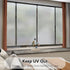 VELIMAX Frosted Window Privacy Film Non-Adhesive Cling for Home - Clear Water Opaque Window Covering (17.7x78.7 inches)