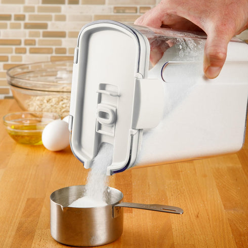 Set 6- Progressive ProKeeper Baker's Airtight Kitchen Storage Canister Container for Flour, Sugar & More, Keeps