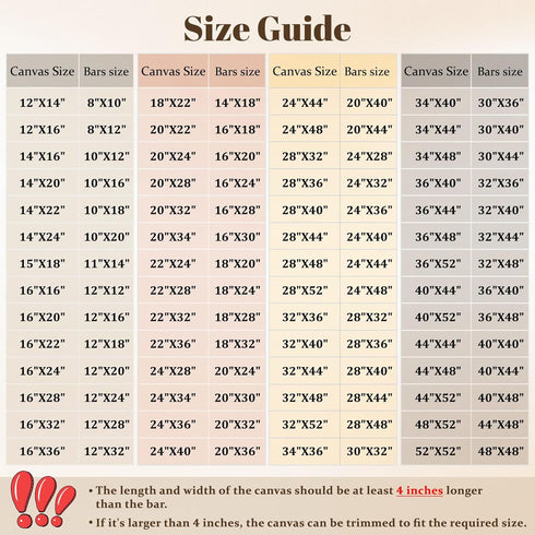 18x28 1.25" DIY Canvas Stretcher Bars, Gallery Depth White Pine Wood Frame Kit, Self-Adhesive & Tool-Free Assembly
