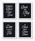 Brooke & Vine Funny Bathroom Decor, Hip Hop 80’s 90’s Music Posters, Wall Art Prints, Unframed Set of 4