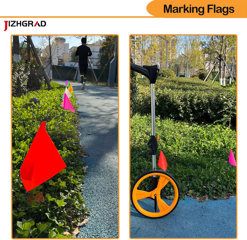 White Marking Flags for Lawn, 50 Pack Yard Flags, 4x5x15 Inch for Invisible Fence and Surveying