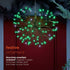 Alpine Corporation 16"H Indoor Holiday 3D Snowflake Ornament - LED Lights, Green Christmas Decoration