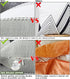 AmHoo Pack of 2 Light Grey Beige Farmhouse Stripe Check Throw Pillow Covers, Cotton Linen Decorative Cushion Case