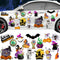 16 Pcs Halloween Reflective Car Magnets, Pumpkin Bat Stickers for Refrigerator, Garage Door Decor