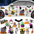 16 Pcs Halloween Reflective Car Magnets, Pumpkin Bat Stickers for Refrigerator, Garage Door Decor