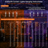 200 6.5ft 6.5ft suddus Color Changing Curtain Lights for Halloween, LED x Hanging String Lights with USB, Curtain Fairy