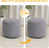 Homlazeezy 20 15 Inch Round Stuffed Pouf Ottoman for Foot Rest, Faux Fur Poufs with Foam Chunk Filling, Storage Ottoman