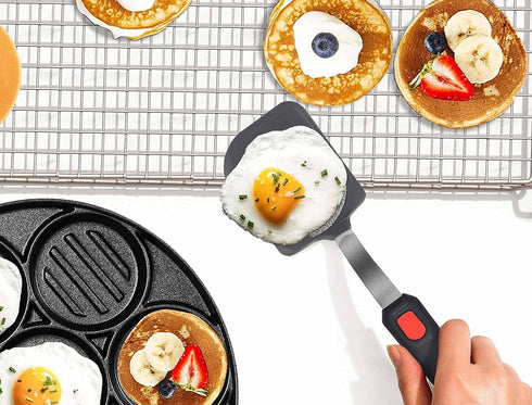 2-Pack Flexible Silicone Spatula Turner, 600 F Heat Resistant for Nonstick Cookware, Kitchen Utensil Set
