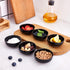 Ceramic Pinch Bowls, 2.5 oz Mini Prep Dip Bowl Set, Small Dipping Salsa Charcuterie Bowls, Set of 6 (Black)